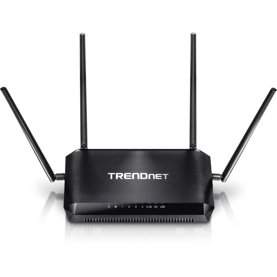 TRENDnet AC2600 MU-MIMO Wireless Gigabit Router, Increase WiFi Performance, WiFi Guest Network, Gaming-Internet-Home Router, Beamforming, 4K streaming, Quad Stream, Dual Band Router, Black, TEW-827DRU TEW-827DRU