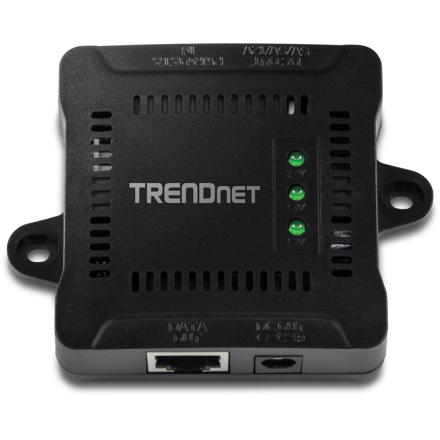 Répartiteur PoE Gigabit TRENDnet, 1 x port d'entrée PoE Gigabit, 1 x port de sortie Gigabit, jusqu'à 100 m (328 pieds), prend en charge les appareils 5 V, 9 V, 12 V, compatible PoE 802.3af, alimenté par PoE, noir, TPE-104GS TPE-104GS