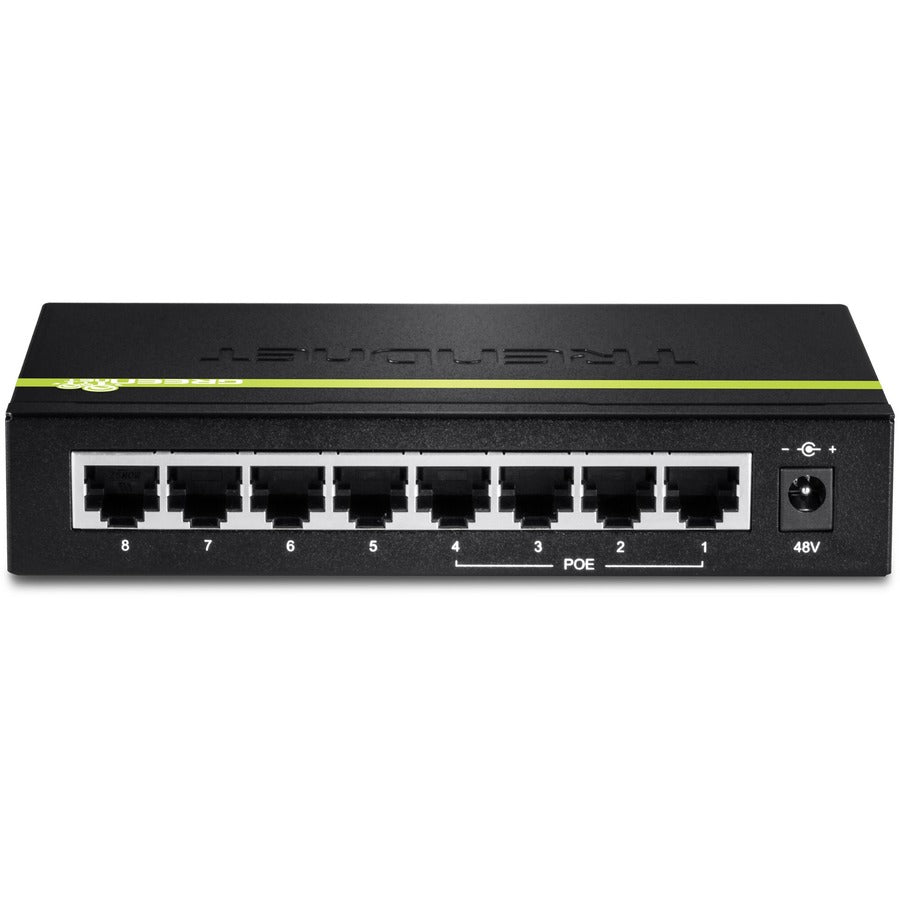 TRENDnet Switch PoE 8 ports 10/100 Mbps, 4 ports 10/100, 4 ports PoE 10/100, budget d'alimentation PoE 30 W, capacité de commutation 1,6 Gbit/s, 802.3af, protection à vie, noir, TPE-S44 TPE-S44