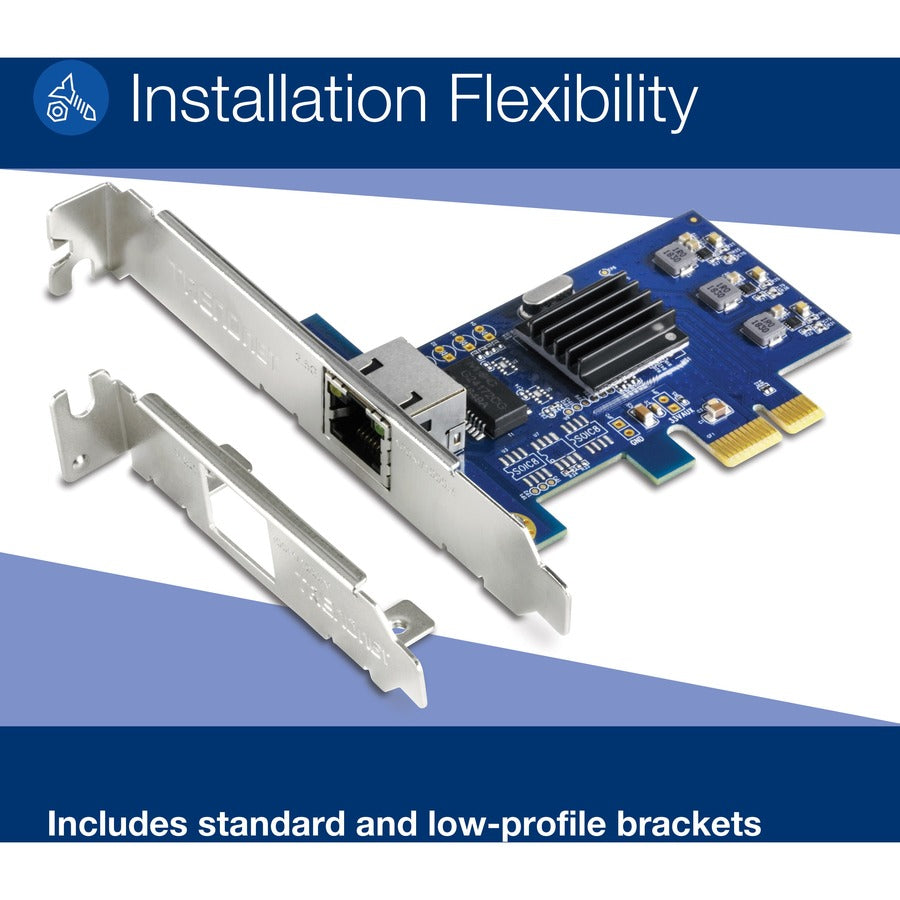 TRENDnet 2.5Gase-T PCIe Network Adapter; Standard and Low-Profile Brackets Included; Windows; Server; Linux and Vmware Esxi 6.X; 5.X; TEG-25GECTX TEG-25GECTX