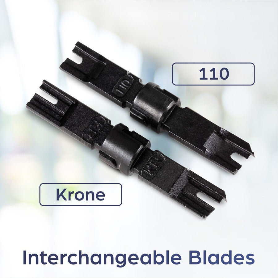 TRENDnet Punch Down Tool With 110 And Krone Blade, Insert & Cut Terminations In One Operation, Precision Blades Are Interchangeable & Reversible, Network Punch Tool, Grey, TC-PDT TC-PDT