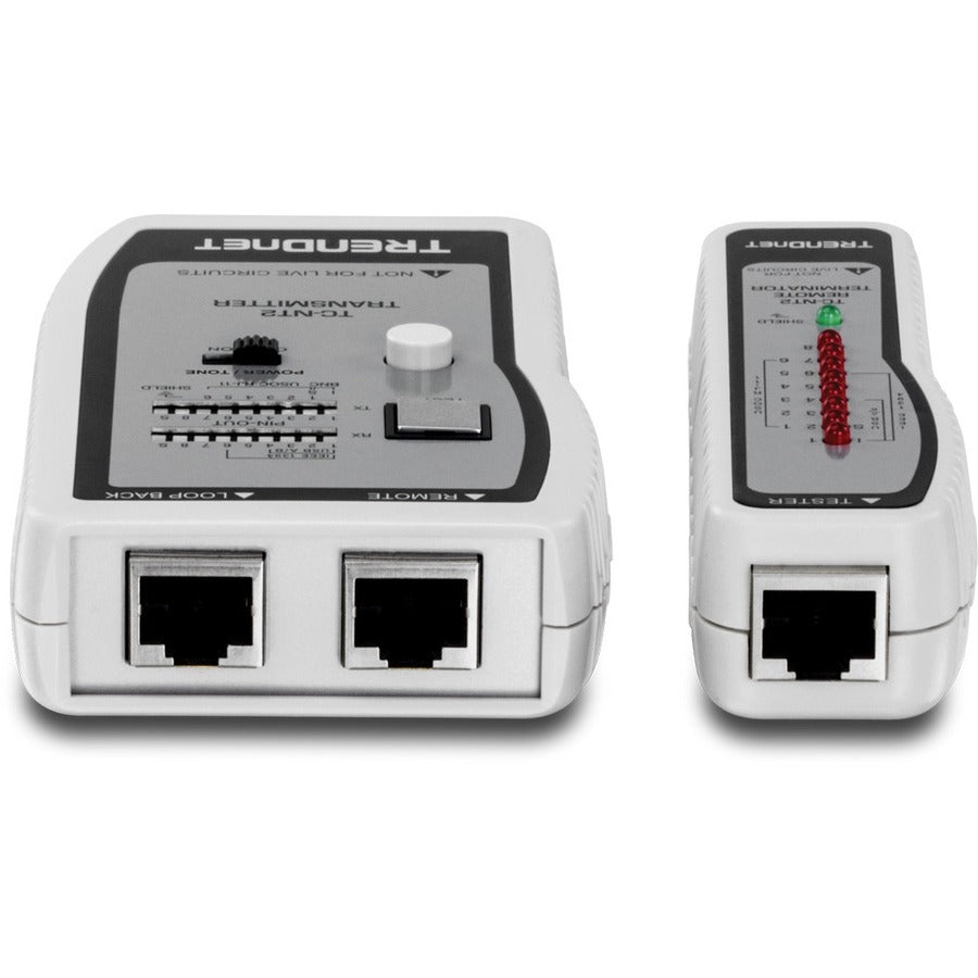 TRENDnet Network Cable Tester, Tests Ethernet, USB And BNC Cables, Accurately Test Pin Configurations up to 300m (984 ft), Local And Remote Testing, Includes BNC To Ethernet Converters, White, TC-NT2 TC-NT2