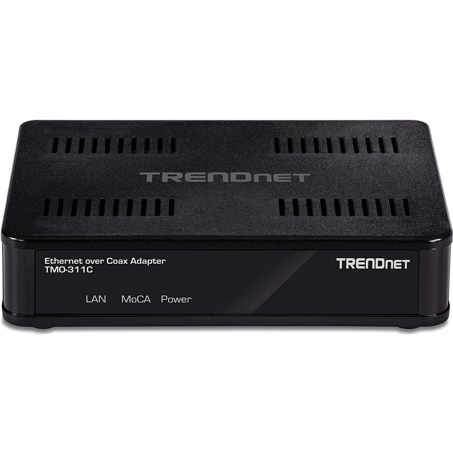 TRENDnet Ethernet Over Coax Adapter,(2-Pack), Backward Compatible With MoCA 1.1 & 1.0, Gigabit LAN Port, Supports Net Throughput Up To 1Gbps, Supports Up To 16 Nodes on One Network, Black, TMO-311C2K TMO-311C2K