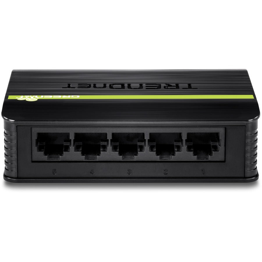 TRENDnet 5-Port Unmanaged 10/100 Mbps GREENnet Ethernet Desktop Plastic Housing Switch; 5 x 10/100 Mbps Ports; 1Gbps Switching Capacity; TE100-S5 TE100-S5