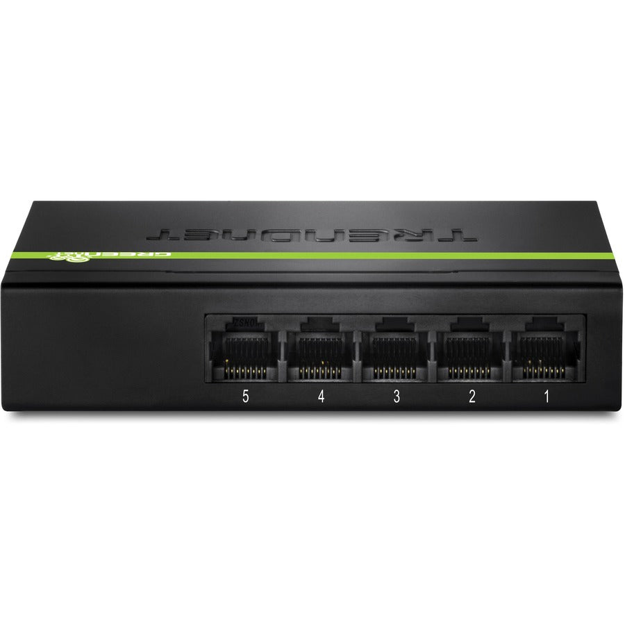 TRENDnet 5-Port Unmanaged Gigabit GREENnet Desktop Metal Switch, Ethernet-Network Switch, 5 x Gigabit Ports, Fanless, 10 Gbps Switching Fabric, Lifetime Protection, Black, TEG-S50g TEG-S50G