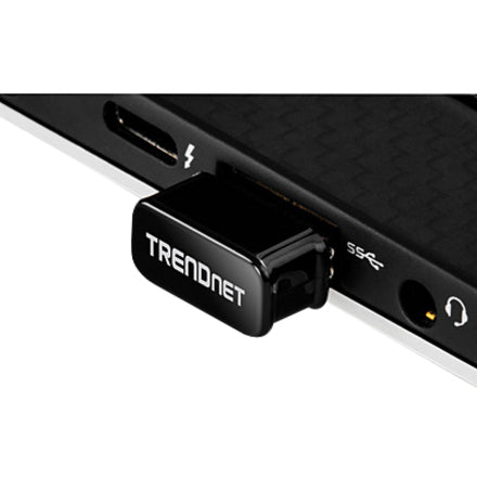 TRENDnet Micro AC1200 Wireless USB Adapter, Dual Band Support For 2.4GHz And 5GHz, WiFi AC1200 MU-MIMO Adapter, WPA2 Encrpytion, Easy Setup, Supports Windows And Mac, Black, TEW-808UBM TEW-808UBM