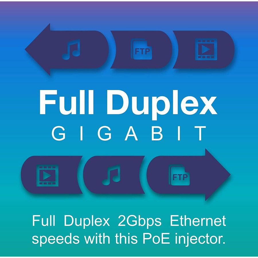 TRENDnet Gigabit Power Over Ethernet Injector, Full Duplex Gigabit Speeds, 1 x Gigabit Ethernet Port, 1 x PoE Gigabit Ethernet Port, Network Devices Up To 100M (328 ft), 15.4W, Black, TPE-113GI TPE-113GI