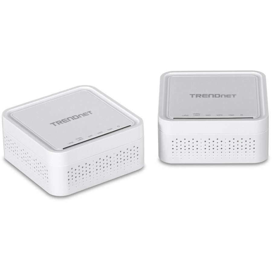 TRENDnet AC1200 WiFi EasyMesh Kit, Includes 2 x AC1200 WiFi Mesh Nodes, App-Based Setup Utility, Seamless WiFi Roaming, Beamforming, Supports 2.4GHz and 5GHz Devices, TEW-832MDR2K, White TEW-832MDR2K