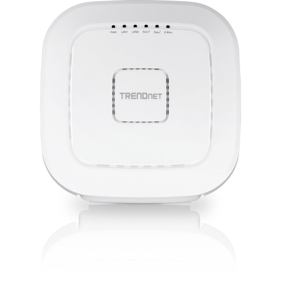 TRENDnet AC2200 Tri-Band PoE+ Indoor Wireless Access Point, 867Mbps WiFi AC + 400Mbps WiFi N Bands, Wave 2 MUMIMO, Client bridge, WDS, AP, WDS Bridge, WDS Station, Repeater Modes, White, TEW-826DAP TEW-826DAP