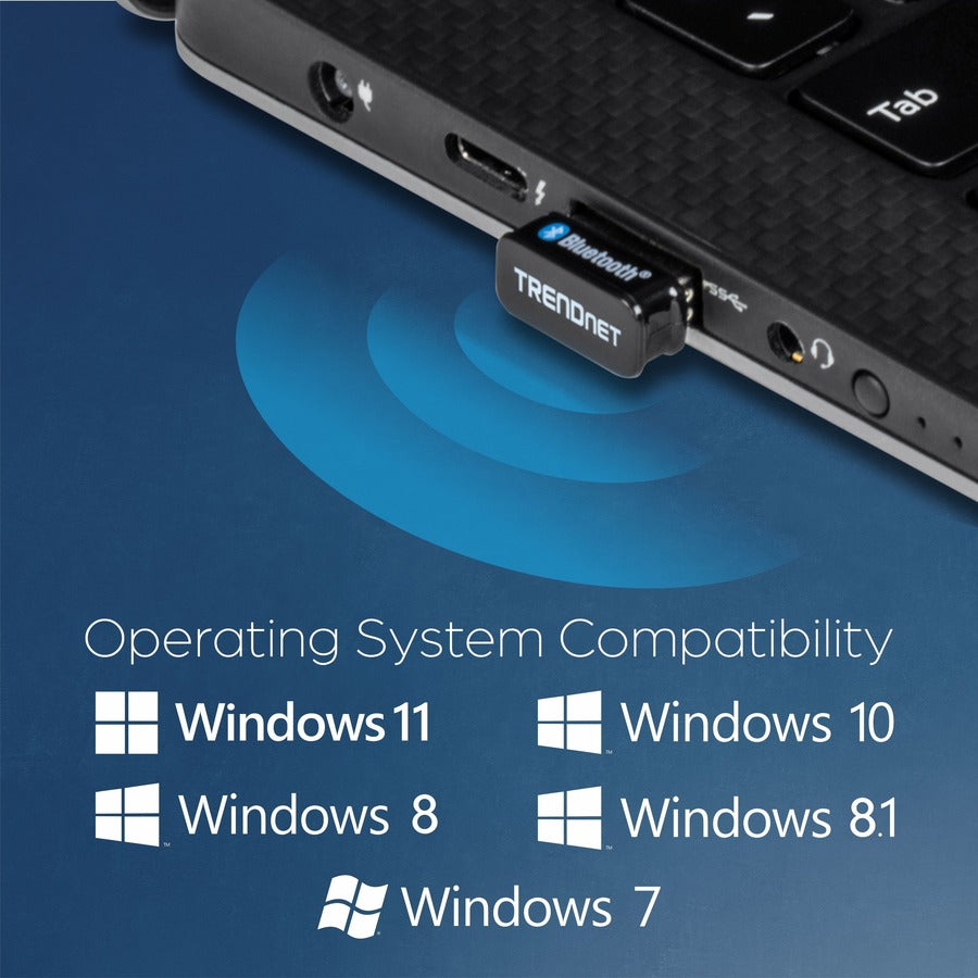 TRENDnet TBW-110UB Bluetooth 5.0 Single Band Bluetooth Adapter for Computer/Keyboard/Headset TBW-110UB