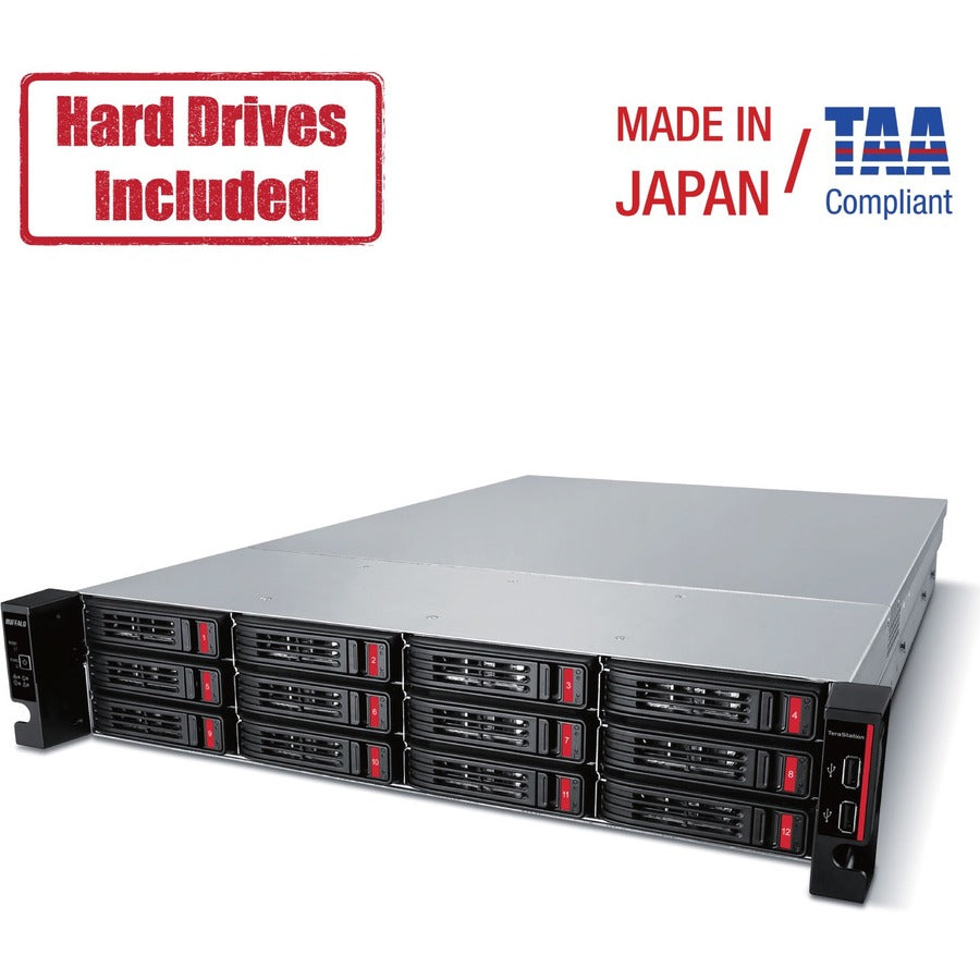 Buffalo TeraStation 51210RH Rackmount 16 TB NAS (4TB X 4) Hard Drives Included TS51210RH1604