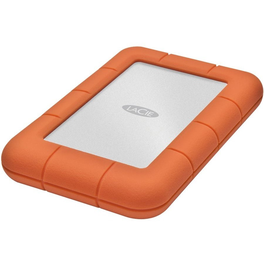 Disque dur portable LaCie Rugged Mini LAC9000298 2 To - Externe - Orange, Argent LAC9000298