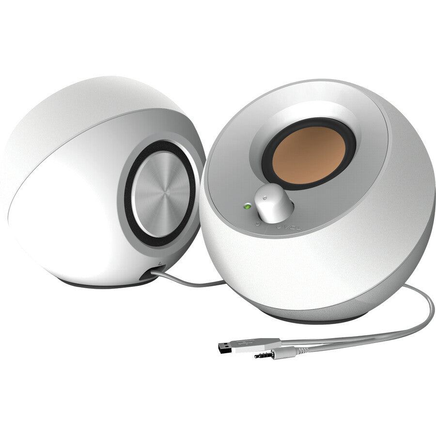 Système d'enceintes Creative Pebble 2.0 - 4,4 W RMS - Blanc 51MF1680AA001