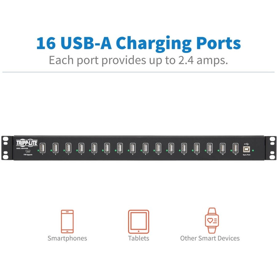 Tripp Lite 16-Port USB Sync / Charging Hub U280-016-RM