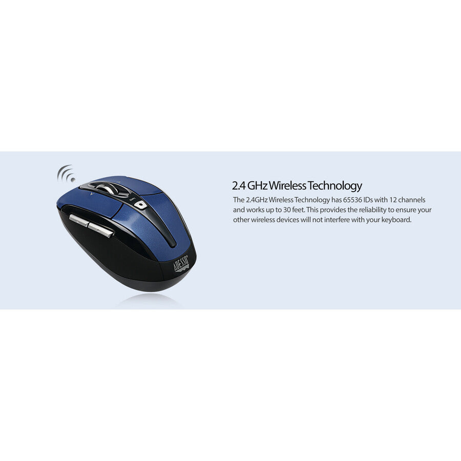 Adesso iMouse S60L - 2.4 GHz Wireless Programmable Nano Mouse IMOUSES60L