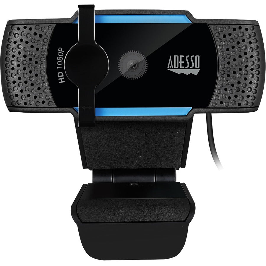 Adesso CyberTrack CyberTrack H5 Webcam - 2.1 Megapixel - 30 fps - Black, Blue - USB 2.0 CYBERTRACKH5