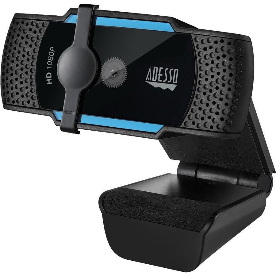 Adesso CyberTrack CyberTrack H5 Webcam - 2.1 Megapixel - 30 fps - Black, Blue - USB 2.0 CYBERTRACKH5