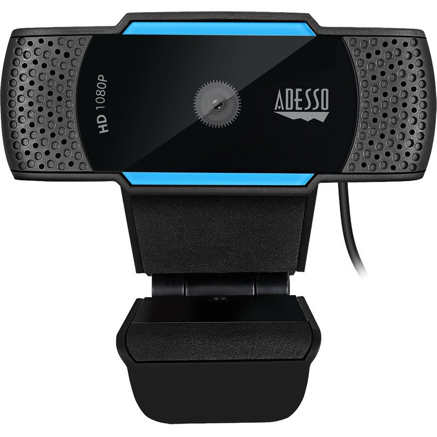 Adesso CyberTrack CyberTrack H5 Webcam - 2.1 Megapixel - 30 fps - Black, Blue - USB 2.0 CYBERTRACKH5