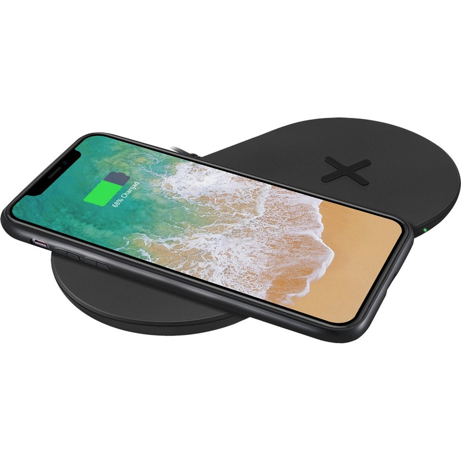 Adesso 15W Max Qi-Certified Dual 2-Coil Wireless Fast Charging Pad AUH-1040