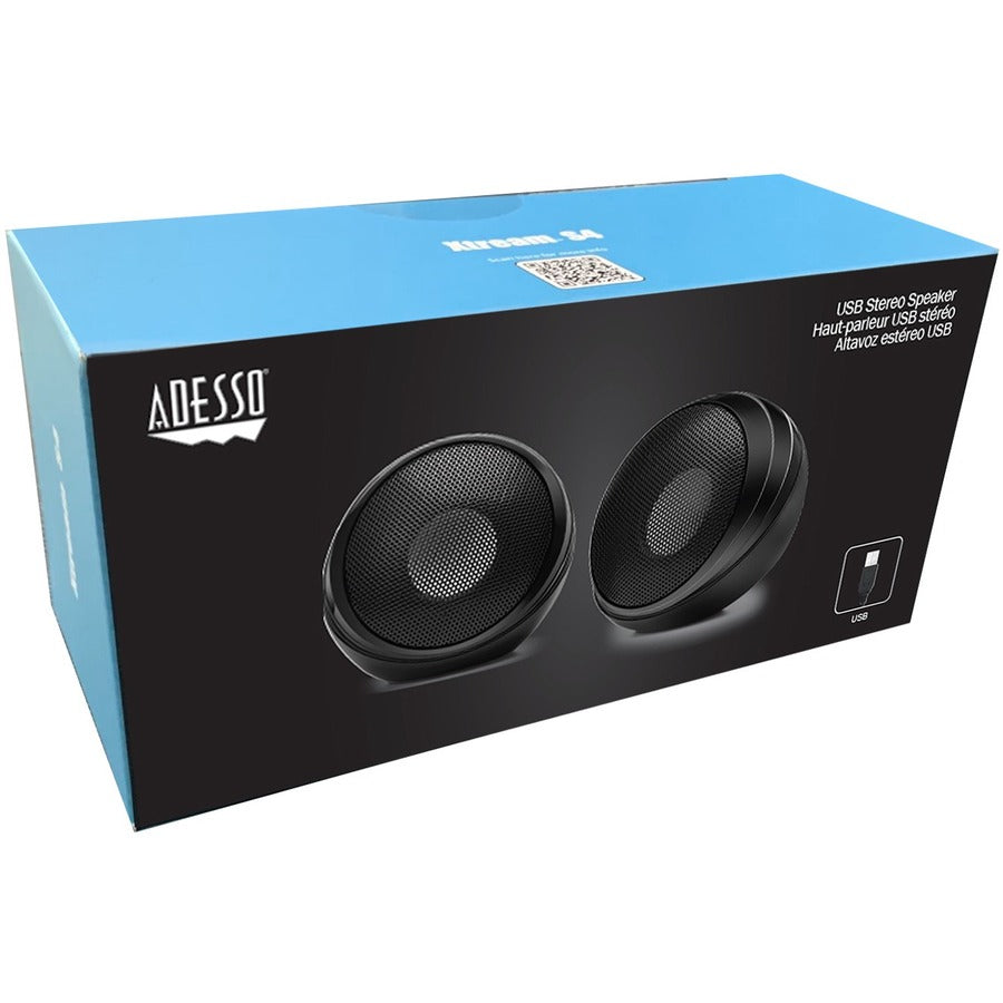 Système d'enceintes portables Adesso Xtream S4 2.0 - 10 W RMS - Noir XTREAM S4