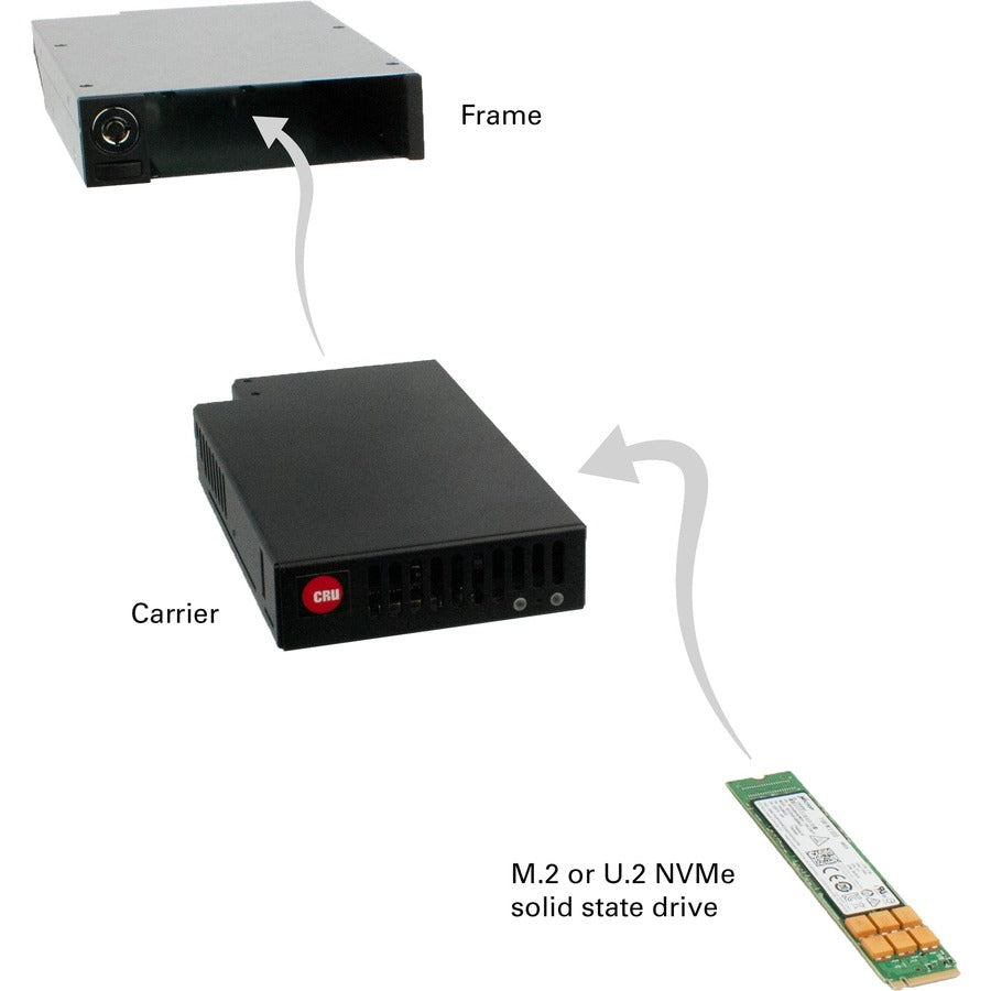 CRU QX310 v2 Drive Bay Adapter for 3.5" - Serial ATA Host Interface Internal 6301-7619-9500