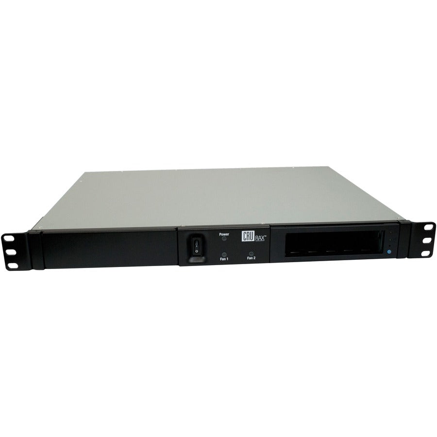 CRU RAX RAX215DC-3QJ Drive Enclosure - FireWire/i.LINK 800, USB 3.0, eSATA Host Interface - 1U Rack-mountable - Black 40610-3199-0001