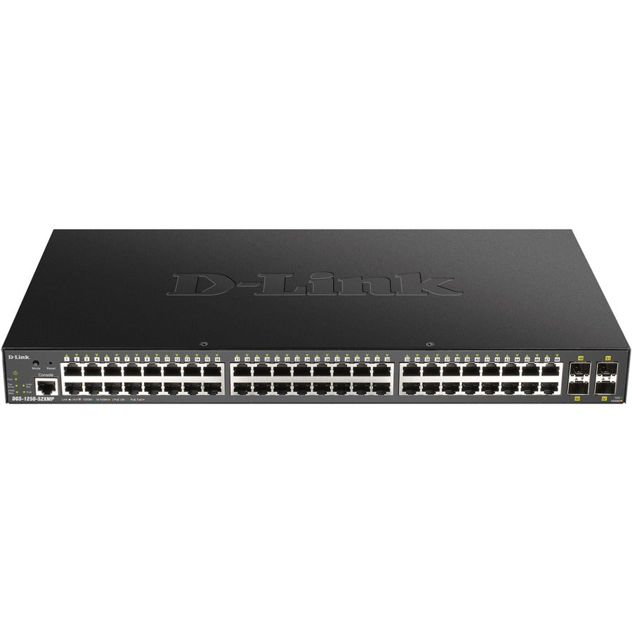 Commutateur PoE géré intelligent 10 Gigabits 52 ports D-Link DGS-1250-52XMP