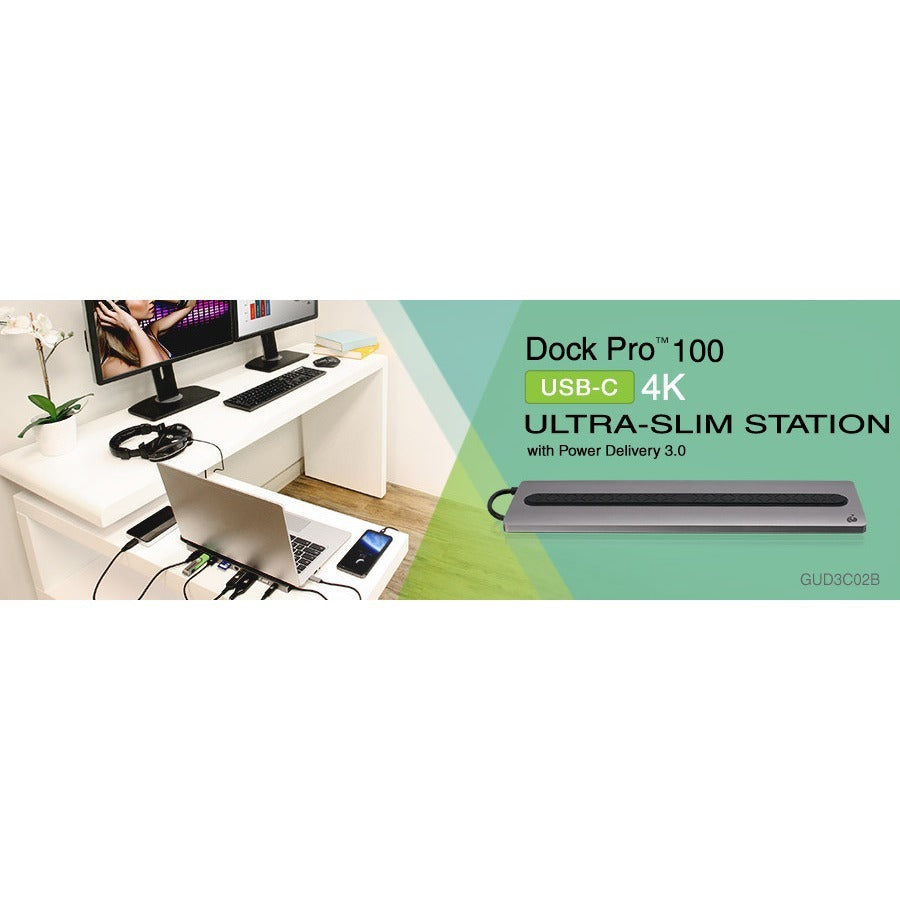 Station ultra fine IOGEAR Dock Pro 100 USB-C 4K GUD3C02B