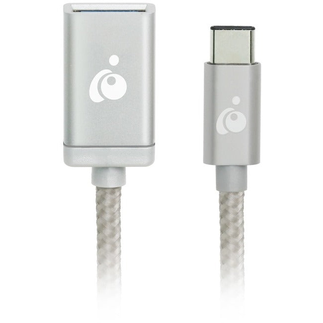 Adaptateur de charge et de synchronisation IOGEAR USB-C vers USB Type-A - Argent G2LU3CAF10-SIL