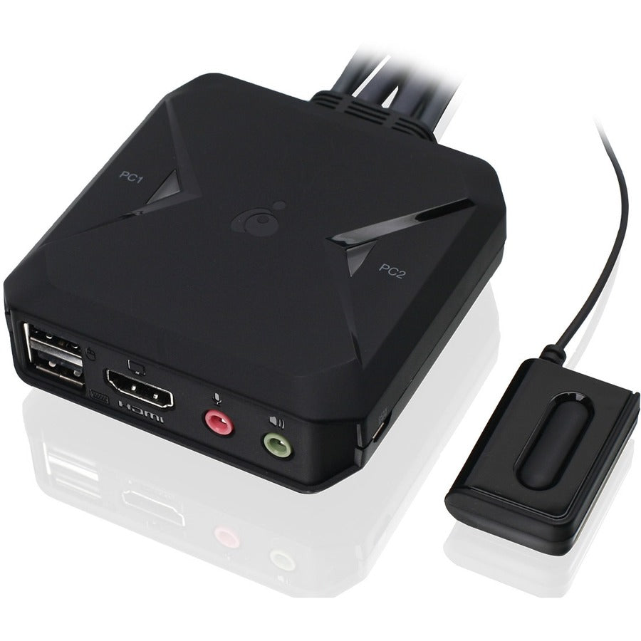 Commutateur KVM 4K IOGEAR à 2 ports avec connexions HDMI, USB et audio GCS92HU
