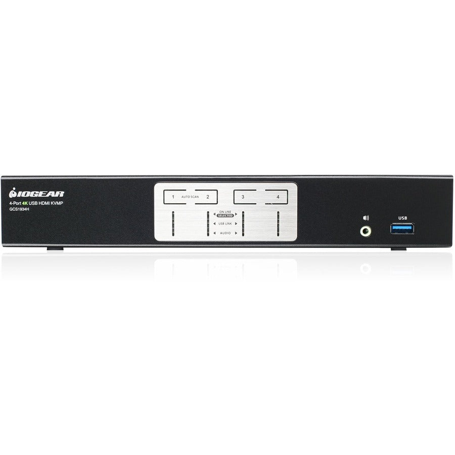 IOGEAR 4-Port 4K KVMP Switch with HDMI Connection, USB 3.0 Hub, and Audio (TAA) GCS1934H