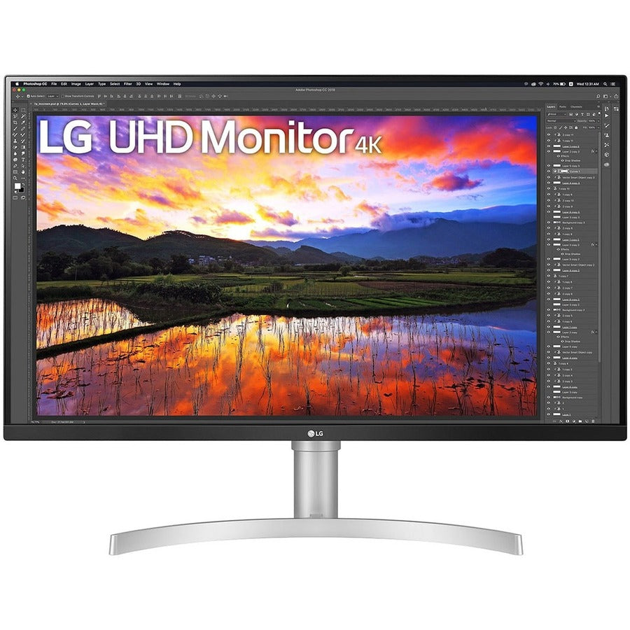 Moniteur LCD LED UHD 4K LG 32UN650-W 31,5" - 16:9 - Noir, Argent 32UN650-W