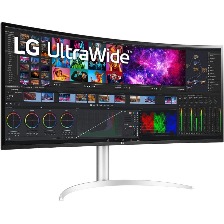 LG 40WP95C-W 39.7" 5K2K WUHD Curved Screen LED LCD Monitor - 21:9 - Silver 40WP95C-W