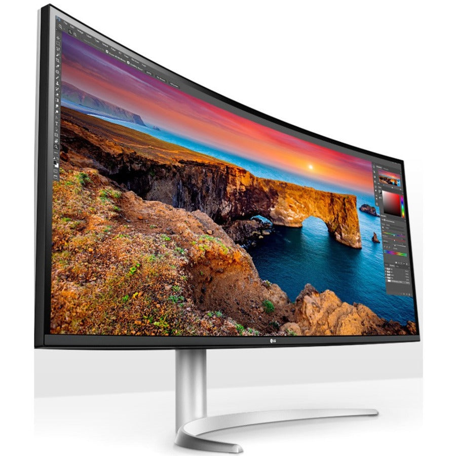 LG 40WP95C-W 39.7" 5K2K WUHD Curved Screen LED LCD Monitor - 21:9 - Silver 40WP95C-W