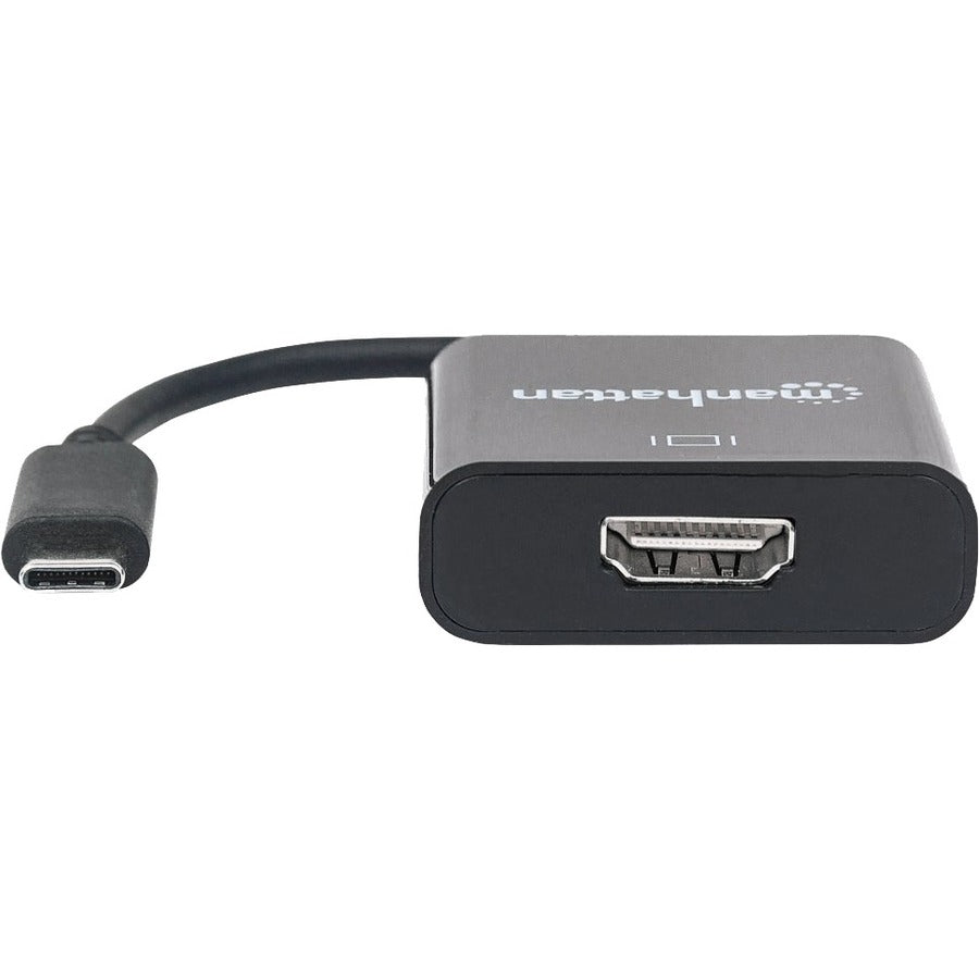 Câble Manhattan USB-C vers HDMI, 4K @ 30 Hz, 8 cm, noir, équivalent à Startech CDP2HD, mâle vers femelle, garantie de trois ans, Blister 151788