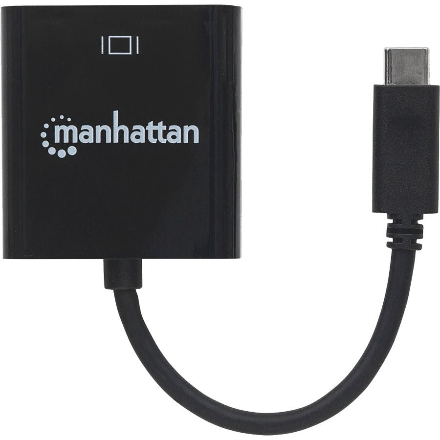 Câble Manhattan USB-C vers HDMI, 4K @ 30 Hz, 8 cm, noir, équivalent à Startech CDP2HD, mâle vers femelle, garantie de trois ans, Blister 151788