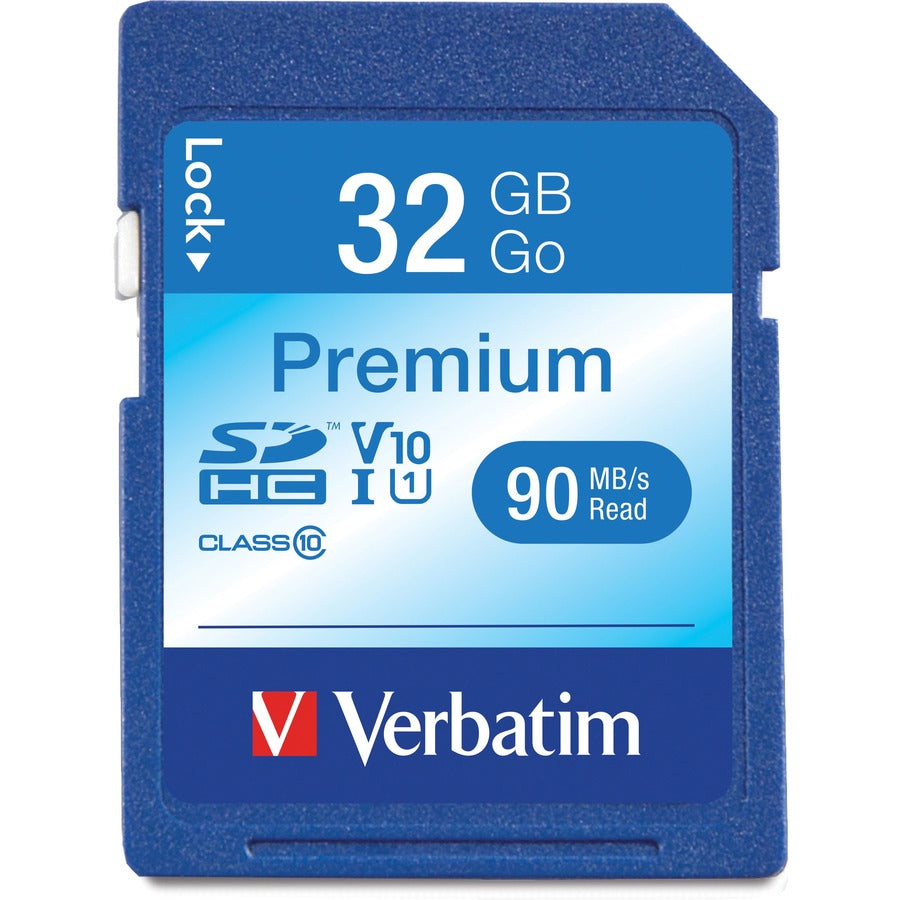 Carte mémoire SDHC Premium Verbatim 32 Go, UHS-I V10 U1 classe 10 96871