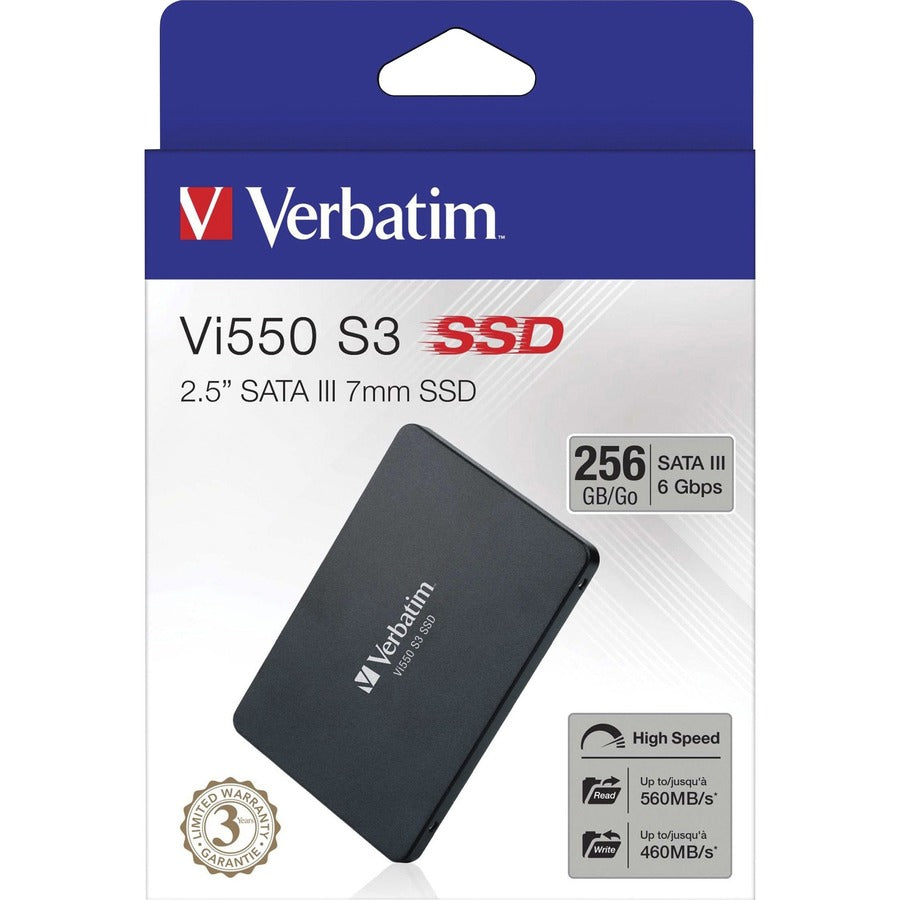 Verbatim Vi550 S3 256 GB Solid State Drive - 2.5" Internal - SATA (SATA/600) 49351