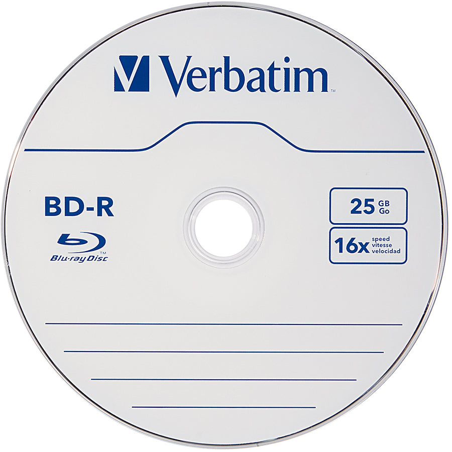 Verbatim BD-R 25GB 6X with Branded Surface - 50pk Spindle 98397