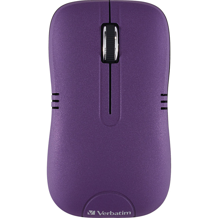 Verbatim Wireless Notebook Optical Mouse, Commuter Series - Matte Purple 99781