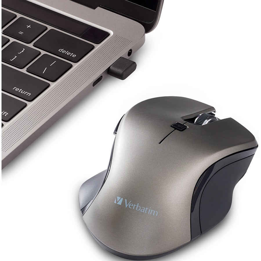 Verbatim USB-C&trade; Wireless Blue LED Mouse - Graphite 70245