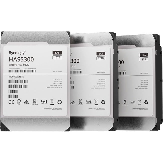 Synology HAS5300 HAS5300-12T 12 TB Hard Drive - 3.5" Internal - SAS (12Gb/s SAS) HAS5300-12T