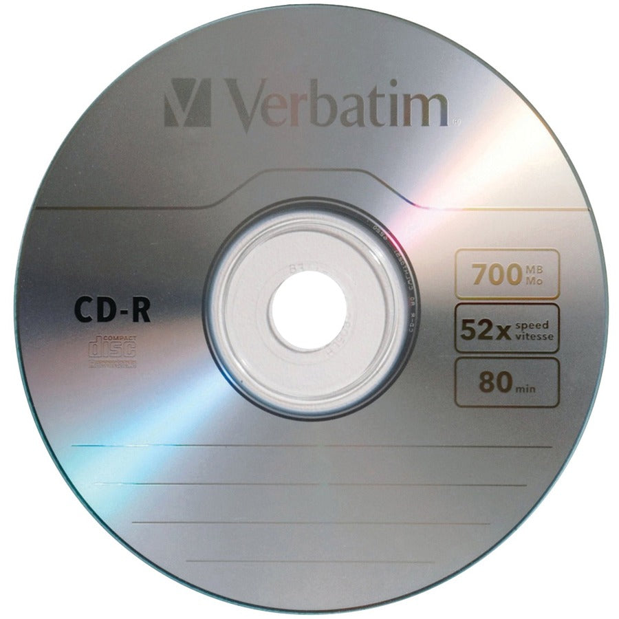 Verbatim CD-R 700MB 52X with Branded Surface - 10pk Bulk Box 97955