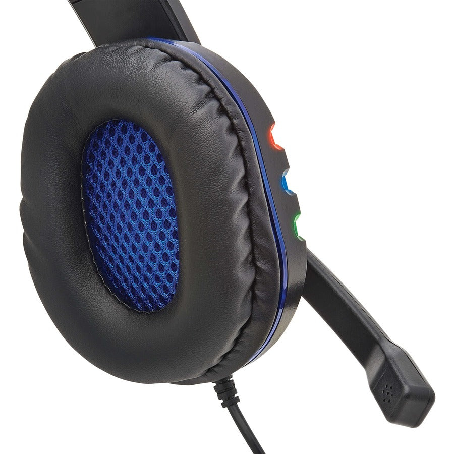 Casque de jeu USB Tripp Lite avec microphone intégré, contrôle audio et LED AHS-002-LED