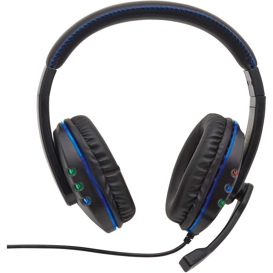 Casque de jeu USB Tripp Lite avec microphone intégré, contrôle audio et LED AHS-002-LED