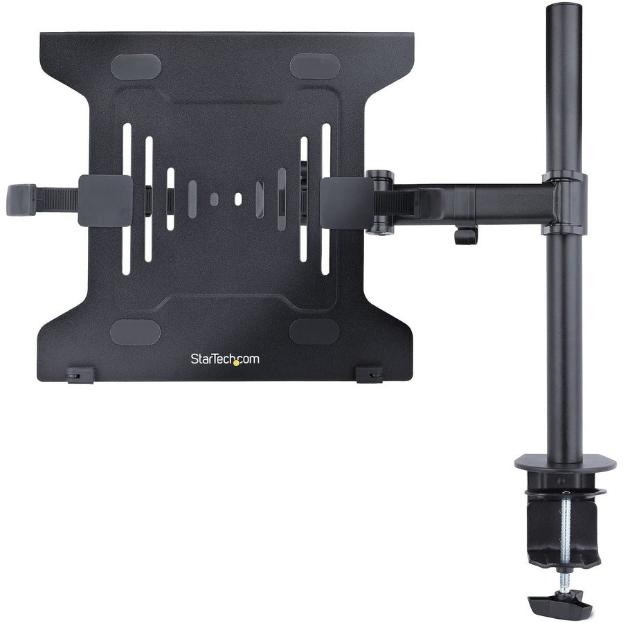 StarTech.com Laptop Desk Mount, Monitor and Laptop Arm Mount, Displays up to 34in (8kg / 17.6lb), VESA Laptop Tray Arm, Clamp / Grommet A-LAPTOP-DESK-MOUNT