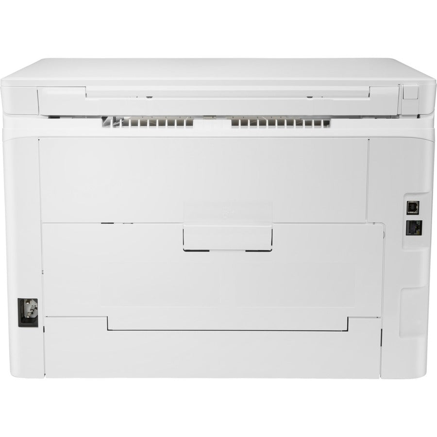 HP LaserJet Pro M182nw Laser Multifunction Printer-Color-Copier/Scanner-17 ppm Mono/17 ppm Color Print-600x600 dpi Print-Manual Duplex Print-30000 Pages-150 sheets Input-1200 dpi Optical Scan-Wireless LAN-HP ePrint-Mopria 7KW55A#BGJ