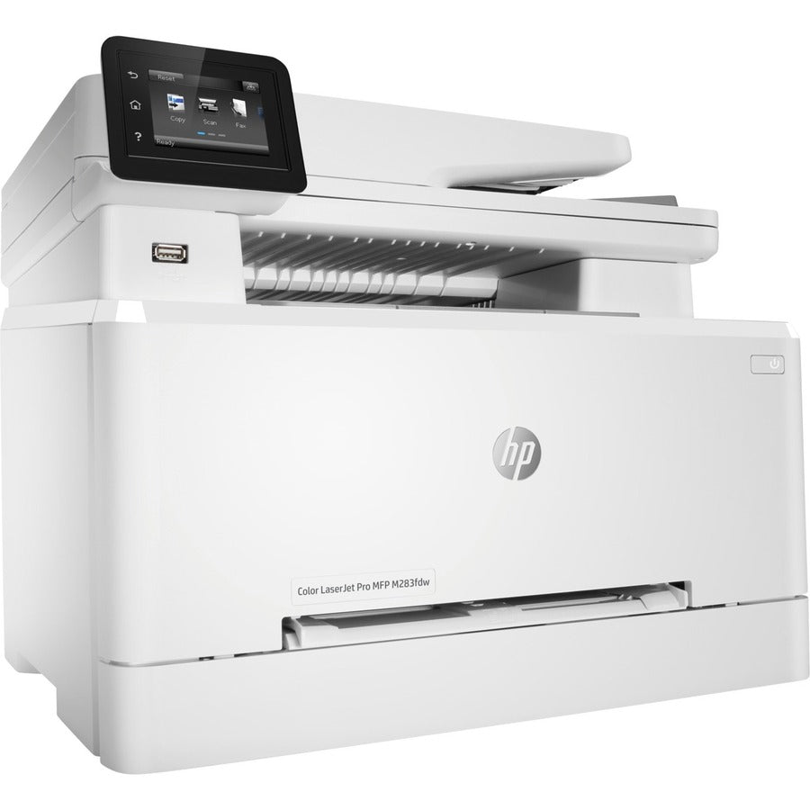 HP LaserJet Pro M283 M283fdw Laser Multifunction Printer-Color-Copier/Fax/Scanner-21 ppm Mono/21 ppm Color Print-600x600 dpi Print-Automatic Duplex Print-40000 Pages-251 sheets Input-1200 dpi Optical Scan-Wireless LAN-Mopria 7KW75A#BGJ