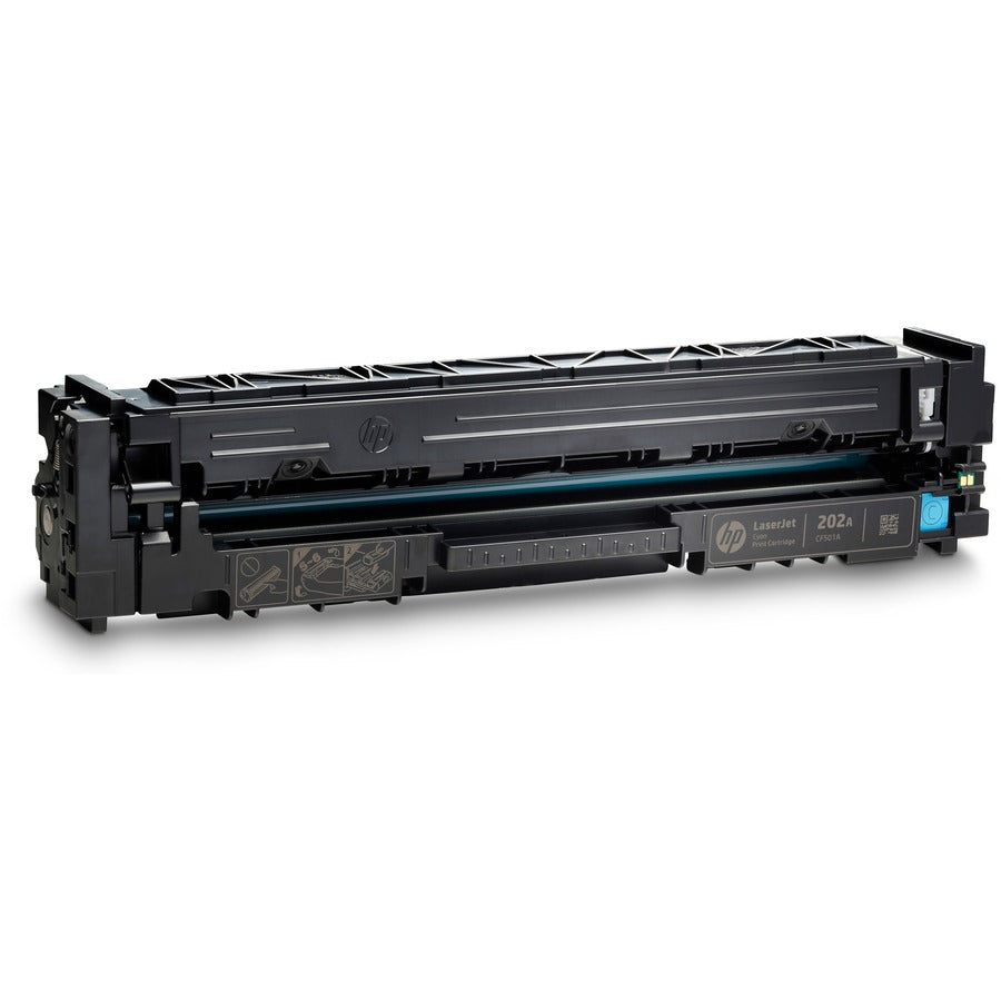 HP 202A (CF501A) Original Standard Yield Laser Toner Cartridge - Cyan - 1 Each CF501A