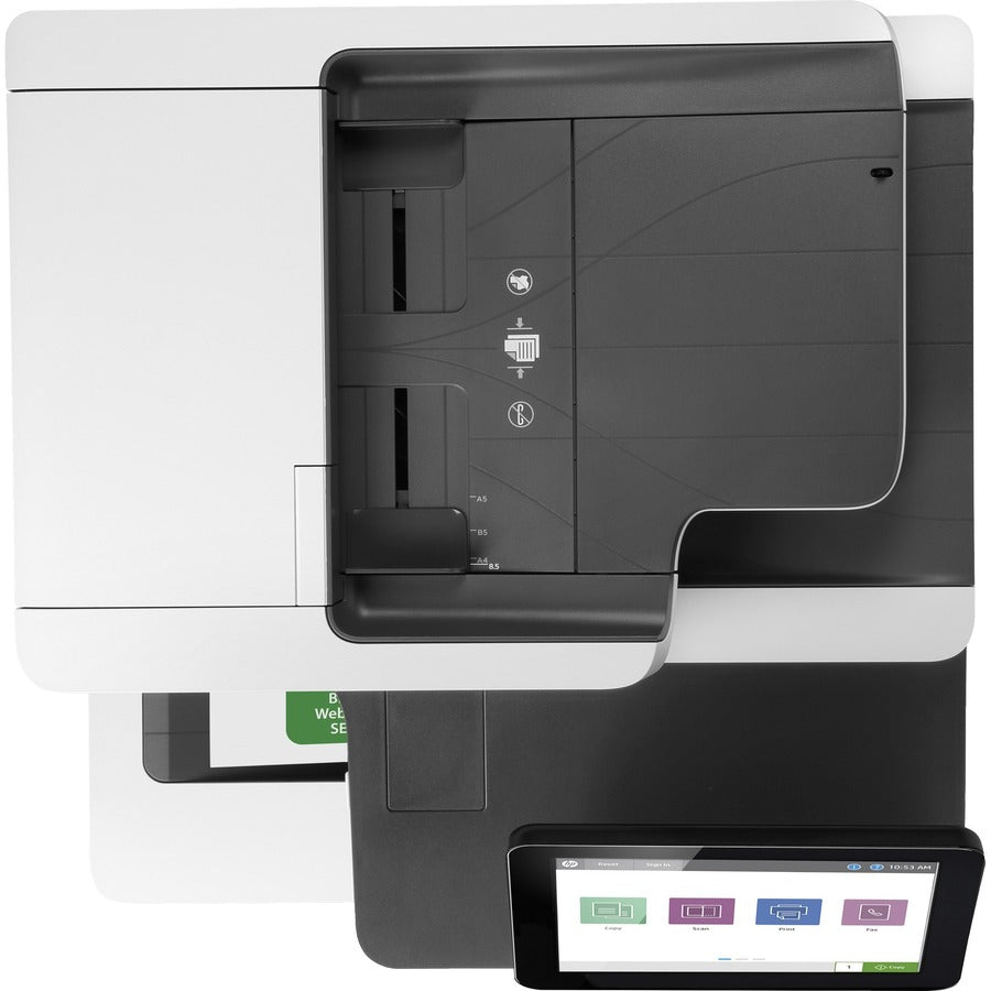 HP LaserJet M578c Laser Multifunction Printer-Color-Copier/Fax/Scanner-40 ppm Mono/Color Print-1200x1200 Print-Automatic Duplex Print-80000 Pages Monthly-650 sheets Input-Color Scanner-600 Optical Scan-Monochrome Fax-Gigabit Ethernet 7ZU87A#BGJ